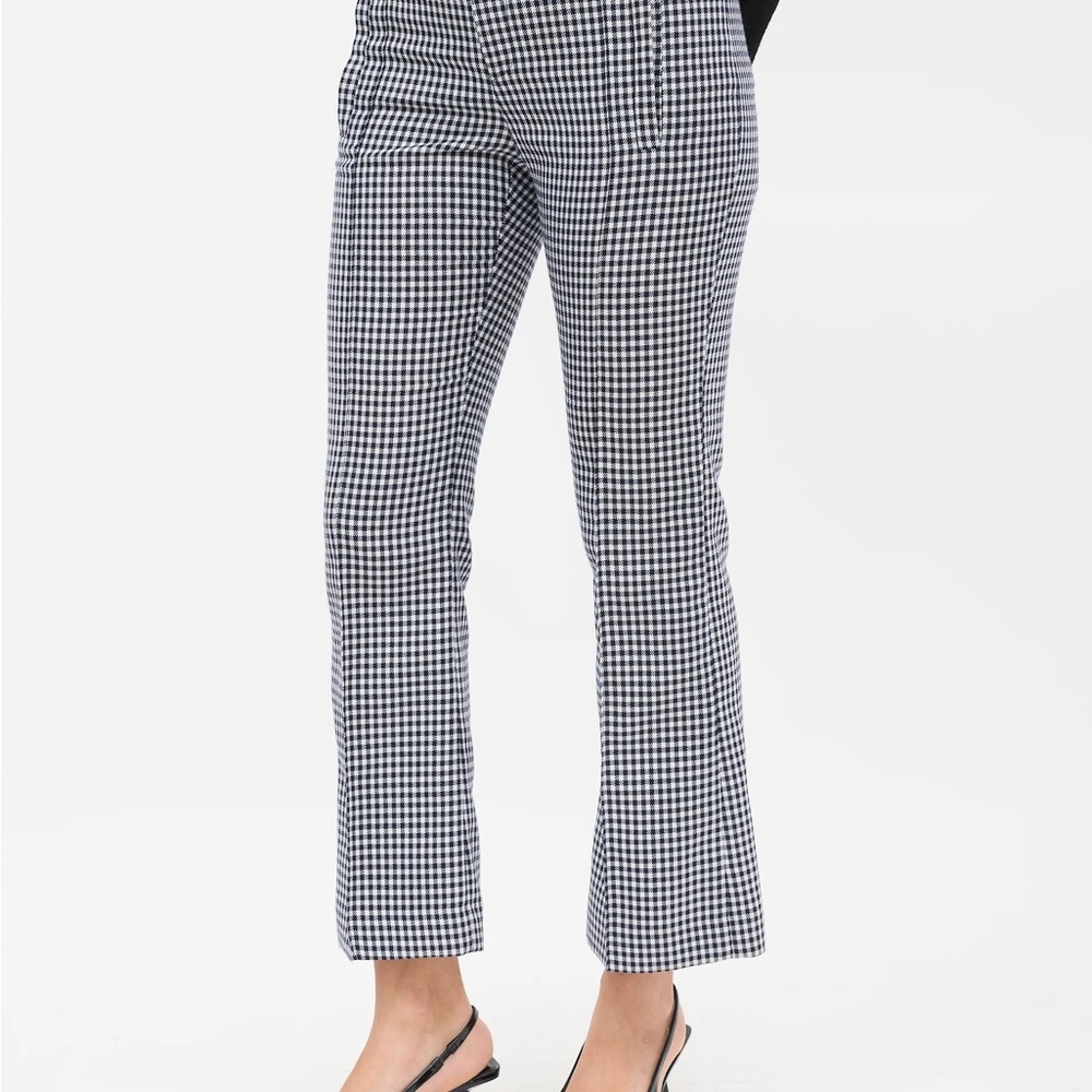 Smythe Navy / White Check Bootcut Pants